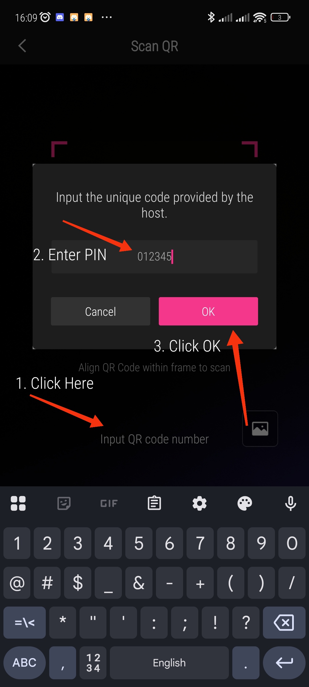 Connecting via PIN using Lovense Connect app