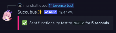 Lovense Test Output